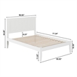 Nantucket Full Solid Wood Platform Bed in White