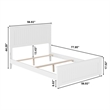 Nantucket Full Wood Foundation Bed with Matching Footboard in White