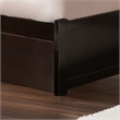 Nantucket Queen Wood Platform Bed with Footboard and Storage Drawers in Espresso