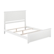 Nantucket Queen Wood Foundation Bed with Matching Footboard in White