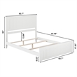 Nantucket Queen Wood Foundation Bed with Matching Footboard in White