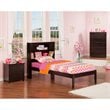 AFI Newport Twin XL Solid Wood Platform Bookcase Bed in Espresso