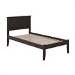 Madison Twin XL Solid Wood Platform Bed in Espresso