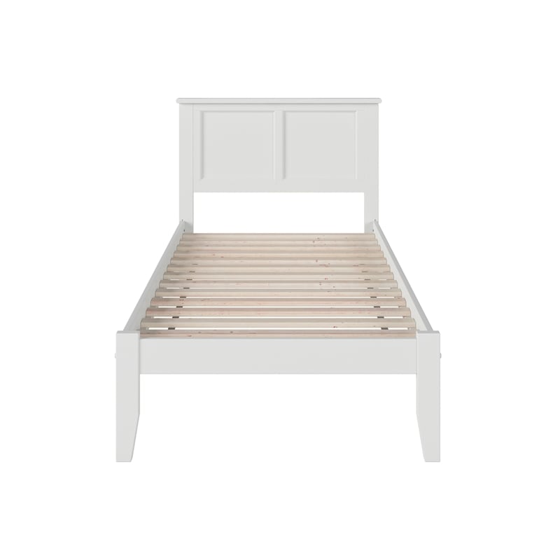 Madison Twin Solid Wood Platform Bed in White