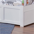 Madison Twin Wood Platform Bed with Footboard and Twin Trundle in White