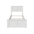 Madison Twin Wood Foundation Bed with Matching Footboard in White