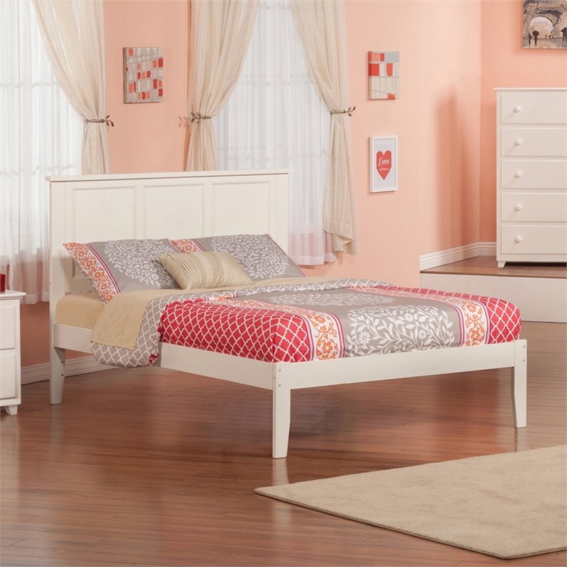 Madison Full Solid Wood Platform Bed in White
