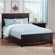 Madison Full Wood Foundation Bed with Matching Footboard in Espresso