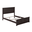 Madison Full Wood Foundation Bed with Matching Footboard in Espresso