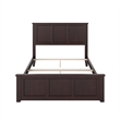 Madison Full Wood Foundation Bed with Matching Footboard in Espresso