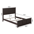 Madison Full Wood Foundation Bed with Matching Footboard in Espresso