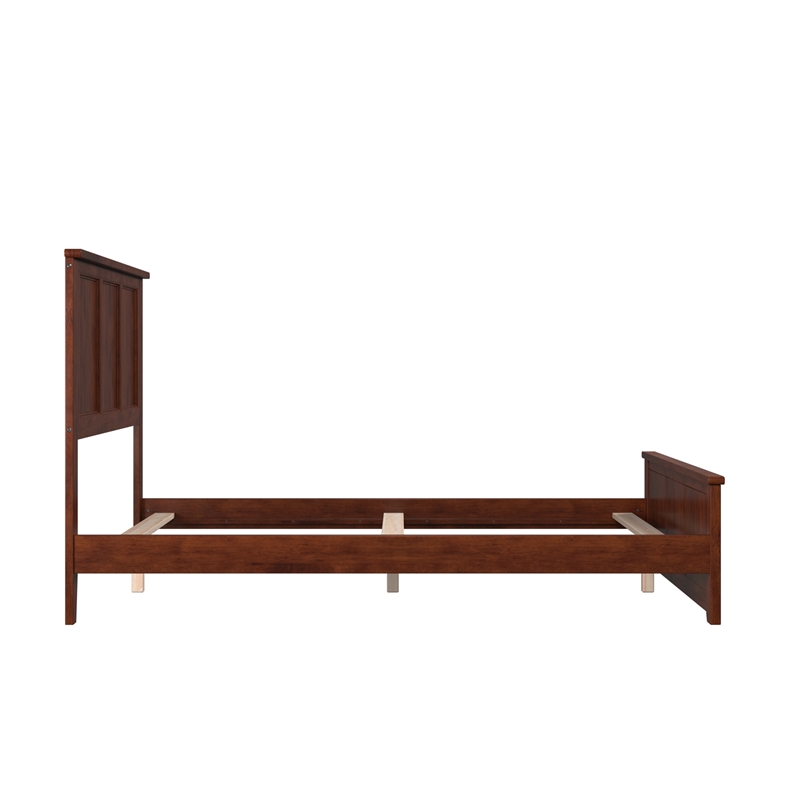 Madison Full Wood Foundation Bed with Matching Footboard in Walnut