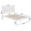 Madison Queen Solid Wood Platform Bed in White