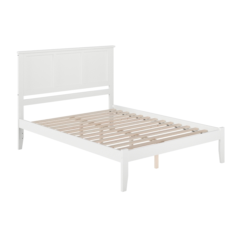 Madison Queen Solid Wood Platform Bed in White