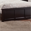Madison Queen Wood Foundation Bed with Matching Footboard in Espresso
