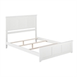 Madison Queen Wood Foundation Bed with Matching Footboard in White