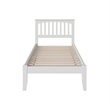 Mission Twin XL Solid Wood Platform Bed in White
