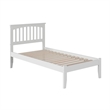 Mission Twin XL Solid Wood Platform Bed in White