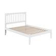 Mission Full Solid Wood Platform Bed in White