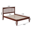 Mission Full Solid Wood Platform Bed in Walnut