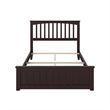 Mission Full Wood Foundation Bed with Matching Footboard in Espresso