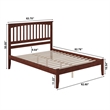 Mission Queen Solid Wood Platform Bed in Walnut