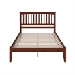 Mission Queen Solid Wood Platform Bed in Walnut