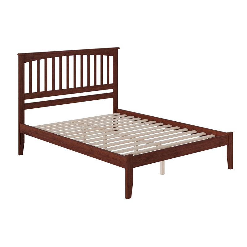 Mission Queen Solid Wood Platform Bed in Walnut