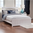 Mission Queen Wood Foundation Bed with Matching Footboard in White