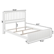Mission Queen Wood Foundation Bed with Matching Footboard in White