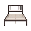 Mission King Solid Wood Platform Bed in Espresso