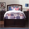 Richmond Twin XL Wood Platform Bed with Footboard & Storage Drawers in Espresso