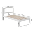 Richmond Twin Solid Wood Platform Bed in White