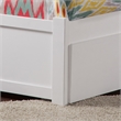 Richmond Twin Wood Platform Bed with Footboard and Twin Trundle in White