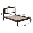 Richmond Full Solid Wood Platform Bed in Espresso