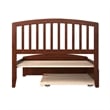 Richmond Full Wood Platform Bed with Matching Footboard & Twin Trundle in Walnut