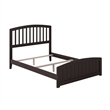 Richmond Full Wood Foundation Bed with Matching Footboard in Espresso