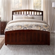 Richmond Full Wood Foundation Bed with Matching Footboard in Walnut