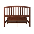 Richmond Full Wood Foundation Bed with Matching Footboard in Walnut