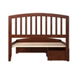 Richmond Full Platform Bed with Matching Footboard & Storage Drawers in Walnut