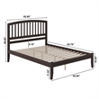 Richmond Queen Solid Wood Platform Bed in Espresso