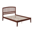 Richmond Queen Solid Wood Platform Bed in Walnut