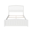 Richmond Queen Wood Foundation Bed with Matching Footboard in White