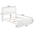 Richmond Queen Wood Foundation Bed with Matching Footboard in White