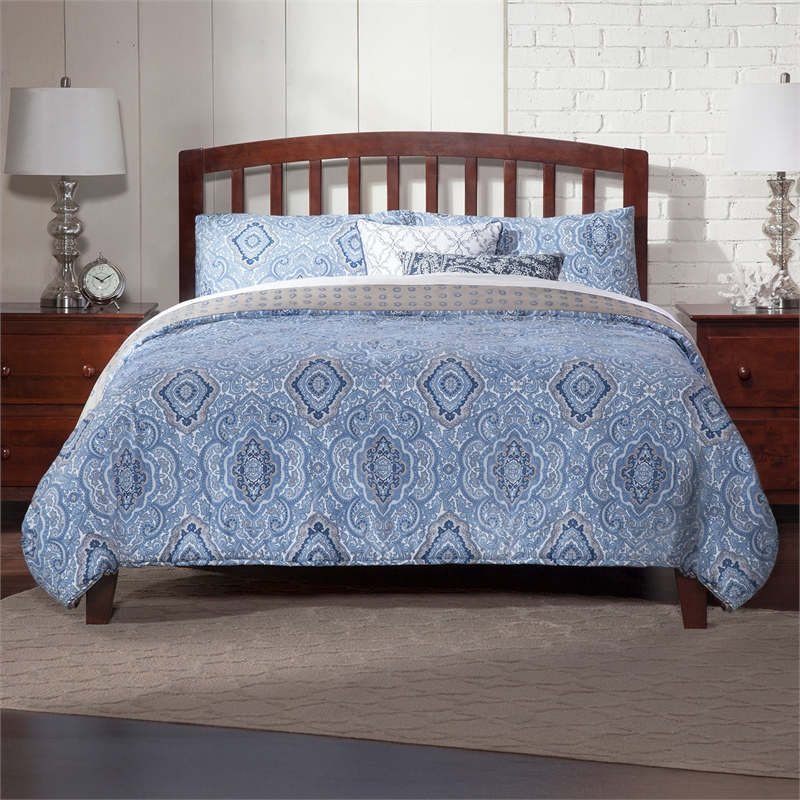 Richmond King Solid Wood Platform Bed in Walnut