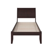 Portland Twin XL Solid Wood Platform Bed in Espresso