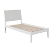 Portland Twin XL Solid Wood Platform Bed in White