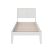 Portland Twin XL Solid Wood Platform Bed in White