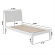 Portland Twin XL Solid Wood Platform Bed in White