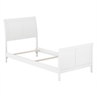 AFI Portland Twin XL Wood Foundation Bed Frame with Matching Footboard White